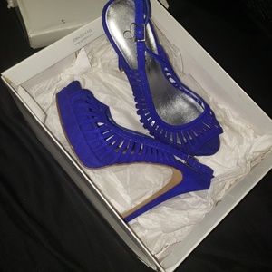 Jessica Simpson Ellisy Blue Violet Suede Pump